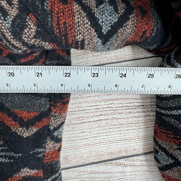 Jachs New York Southwest Aztec Sherpa Lined Shacket Jacket Mens M Black Blue - Picture 11 of 14